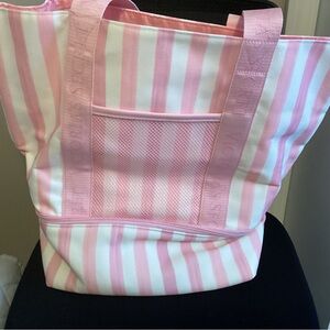 Victoria's Secret Pink and White Striped Tote
